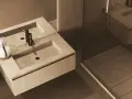 Lavandino in ceramica con rubinetto nero. Un'idea per togliere macchie e mantenere splendente il tuo lavandino.