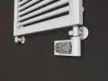 Termoarredi Irsap bianchi con display digitale per un comfort ottimale.