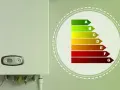 Caldaia moderna con indicatore di efficienza energetica, per scegliere i migliori sistemi di riscaldamento elettrici.