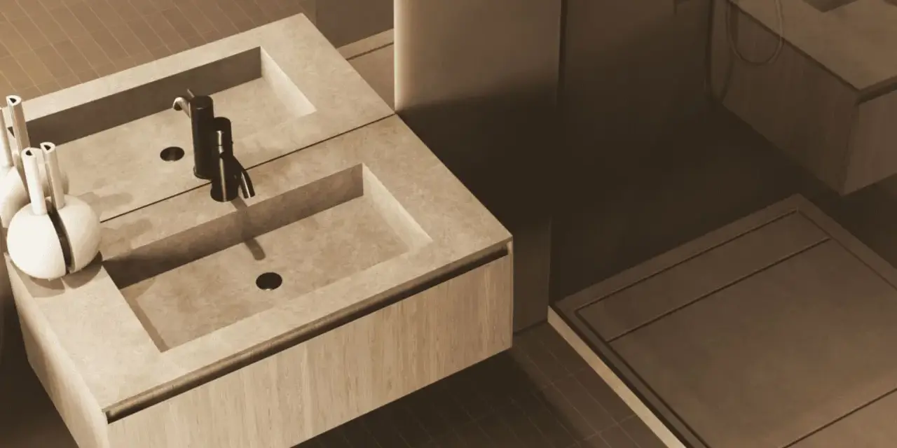 Lavandino in ceramica con rubinetto nero. Un'idea per togliere macchie e mantenere splendente il tuo lavandino.