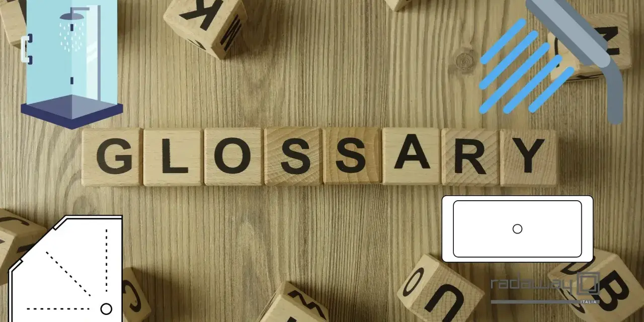 Glossario: scopri i nomi delle parti della doccia con questi blocchi di legno.