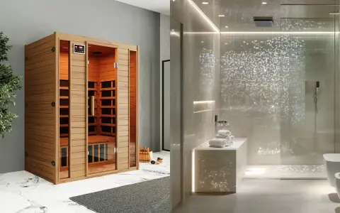 Sauna in legno e bagno turco moderno: due esperienze di benessere a confronto.