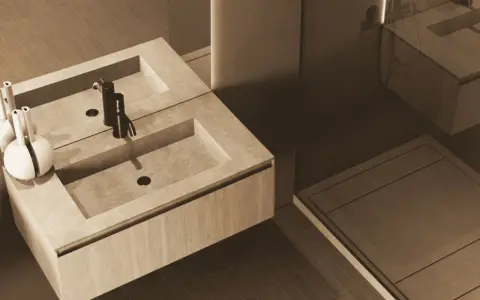 Lavandino in ceramica con rubinetto nero. Un'idea per togliere macchie e mantenere splendente il tuo lavandino.