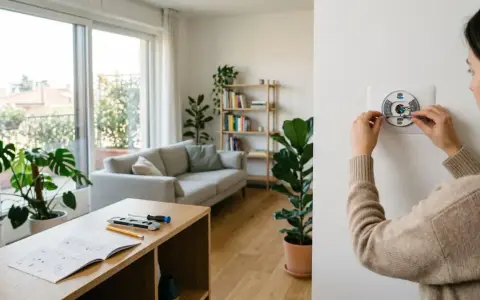 Installazione termostato smart. L'altezza termostato da terra è ideale per un controllo ottimale del clima domestico.
