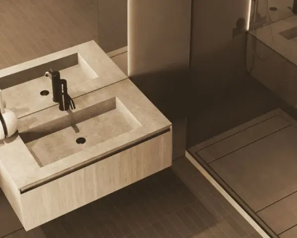 Lavandino in ceramica con rubinetto nero. Un'idea per togliere macchie e mantenere splendente il tuo lavandino.