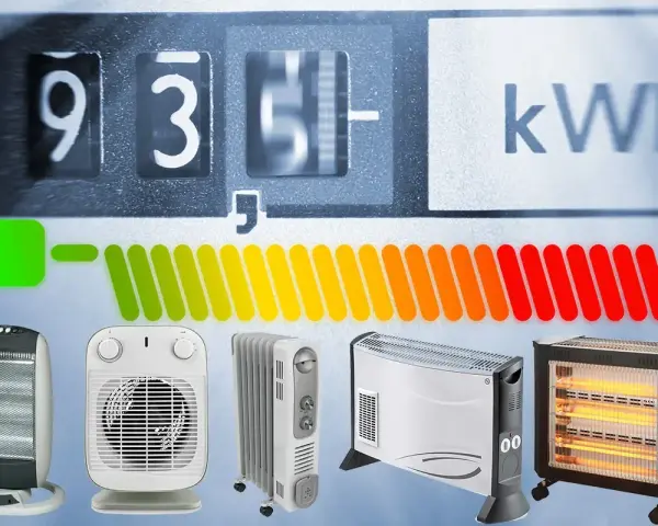 Termosifoni elettrici e contatore kWh: scopri quanto consuma un termosifone elettrico per riscaldare la tua casa, con un indicatore di consumo da verde a rosso.