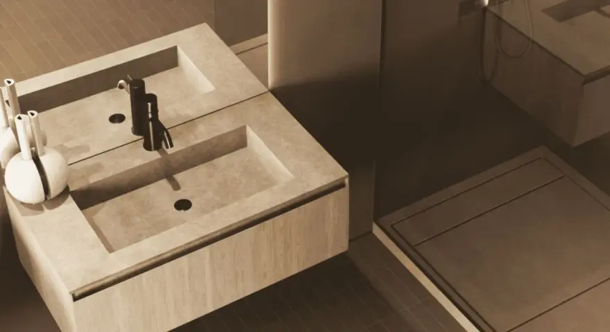 Lavandino in ceramica con rubinetto nero. Un'idea per togliere macchie e mantenere splendente il tuo lavandino.