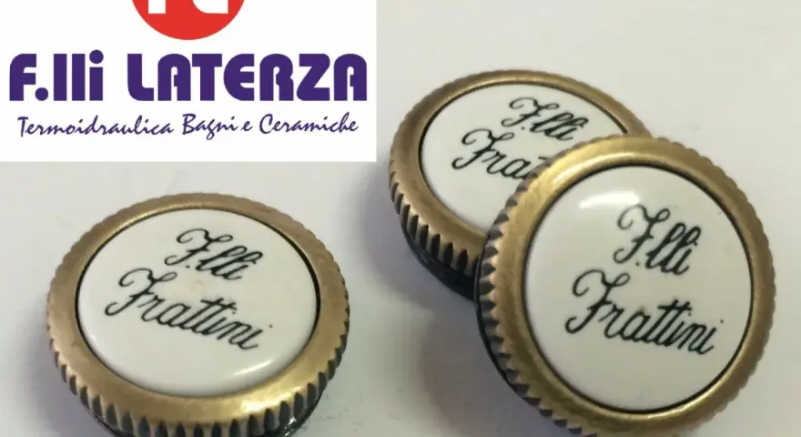 Ricambi per rubinetteria Fratelli Frattini, con logo F.lli Laterza.