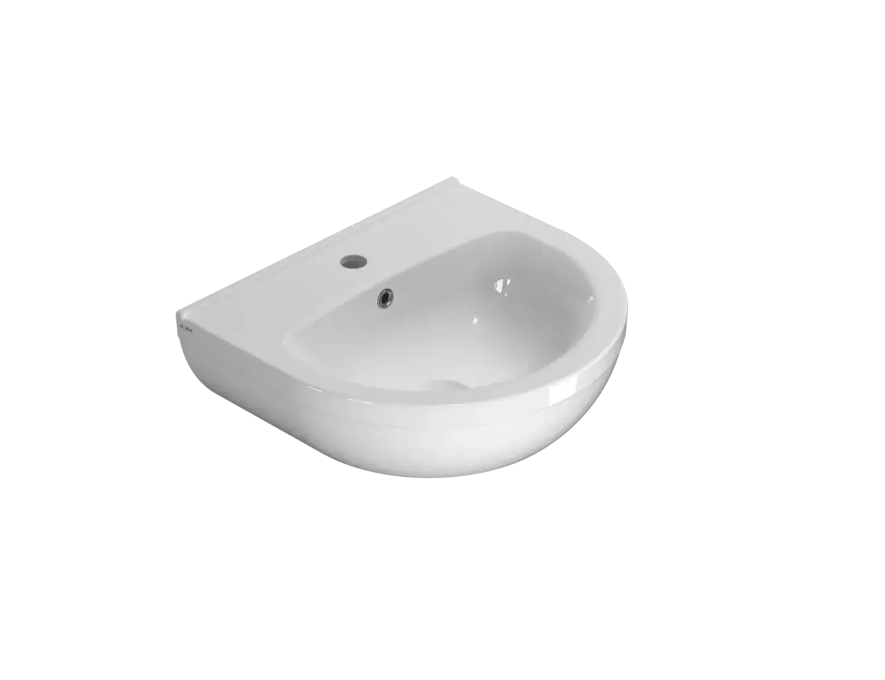 Lavabo angolare bianco, un modello di globo bagni dal design moderno e funzionale.