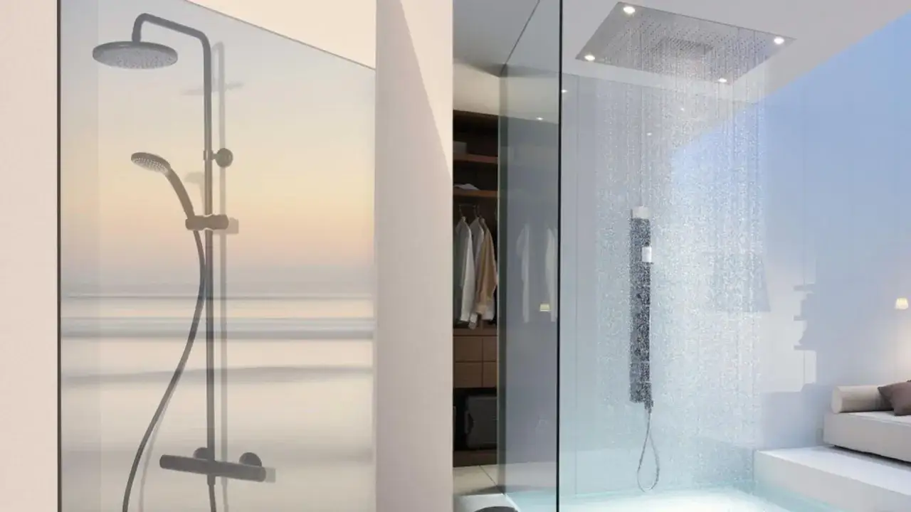 Doccia con soffione a soffitto: lusso e praticità. Confronto soffione doccia a soffitto pro e contro per un bagno moderno.