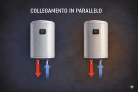 Due scaldabagni collegati in parallelo. Per 2 persone, quanti litri servono?